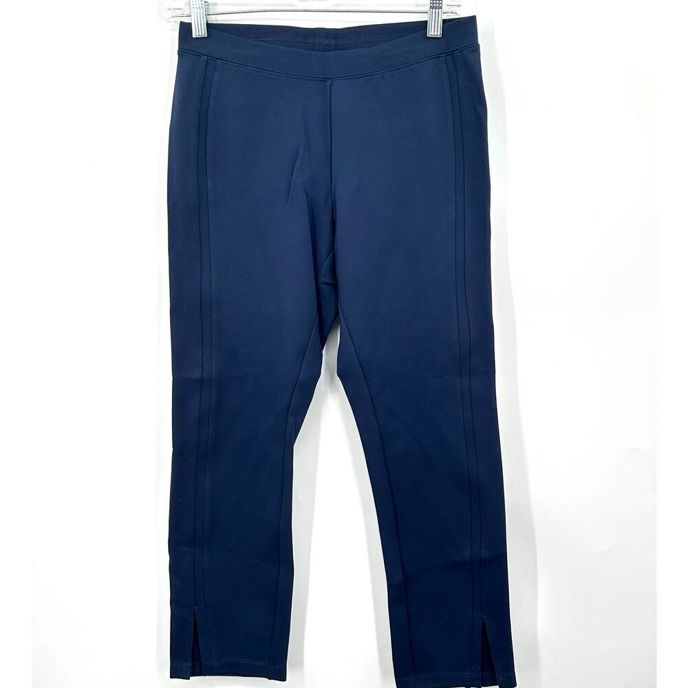 H by Halston Dark Blue Leggings Activewear Pants Notched Hem Womens XSP Petite